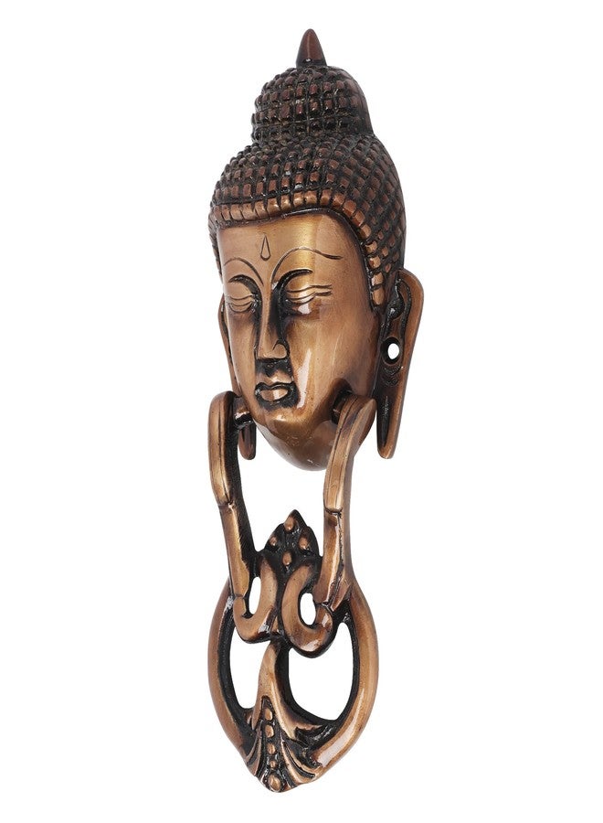 Mla's Decor Gautam Buddha Door Knocker Made of Brass with Antique Finish - Image 3